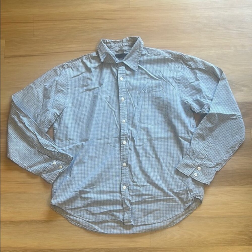 GAP Blue Casual Button Down Shirt with Relaxed Fit
